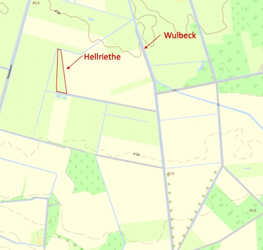 Landwirtschaftsfläche Burgwedel — Flurkarte Wulbeck Übersicht