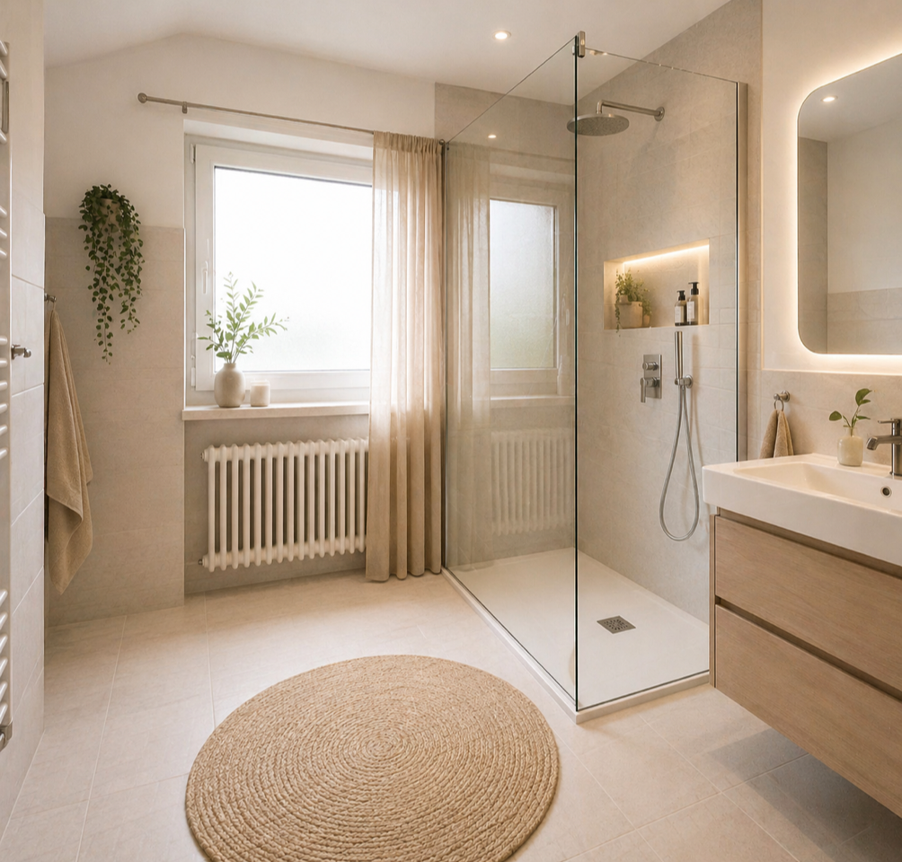Einfamilienhaus Isernhagen — Badezimmer Visualisierung